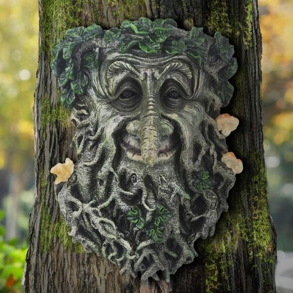 Other | Tree Face Outdoor Statues Whimsical Tree Face Hugger Sculpture ...